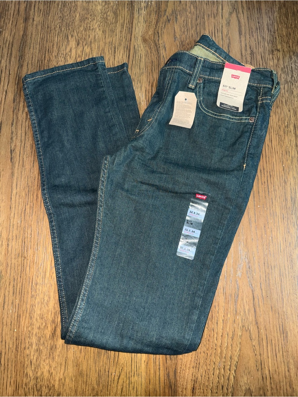 Levi's Slim Stretch Jeans in Dark Blue Denim